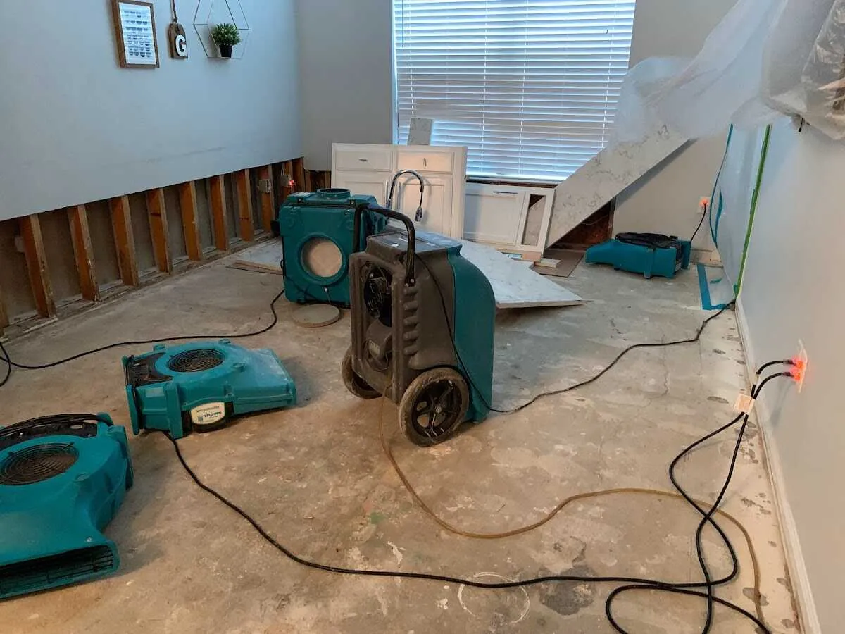 Dehumidifier in flood-cut room for Water Extraction & Removal in Bainbridge